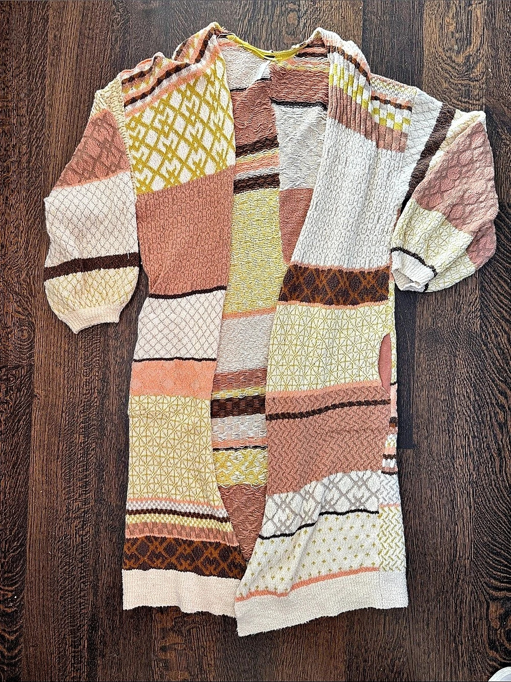 Free People Women's Multicolor Geometric Cardigan